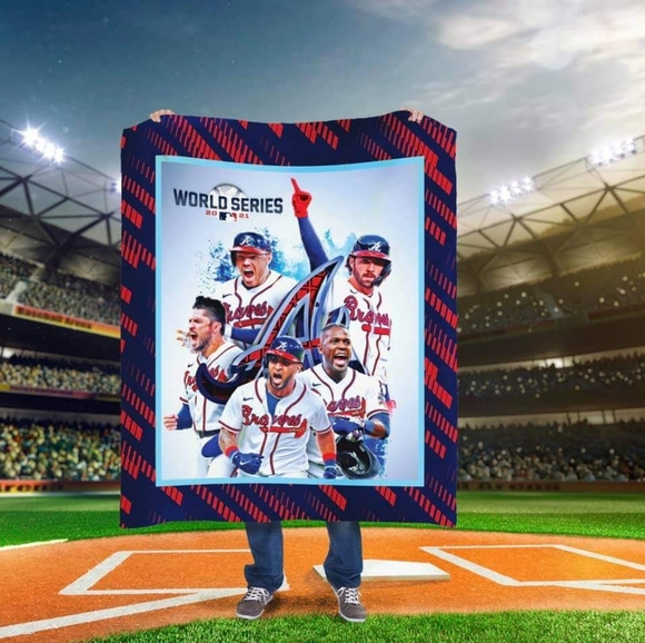 Braves World Series Minky Blanket - 50x60 Blanket New Without… - Picture 1 of 1